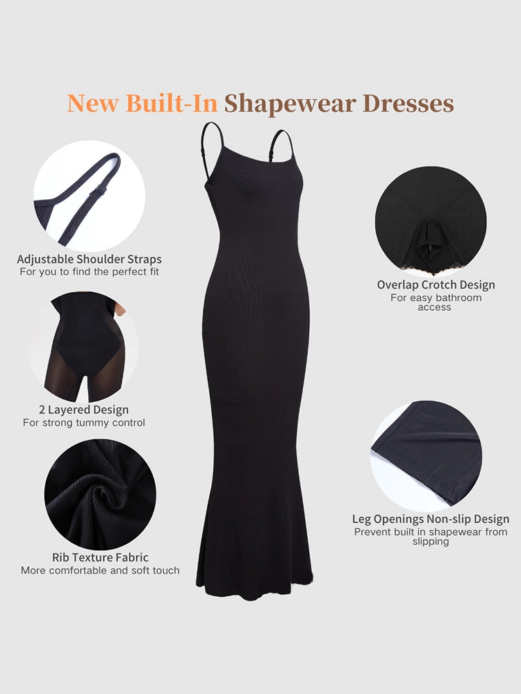 2-in-1 Shaping Bodycon Dress with Built-In Shapewear