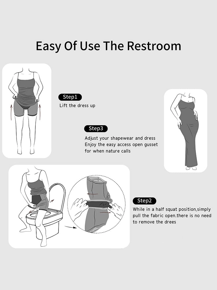 2-in-1 Shaping Bodycon Dress with Built-In Shapewear