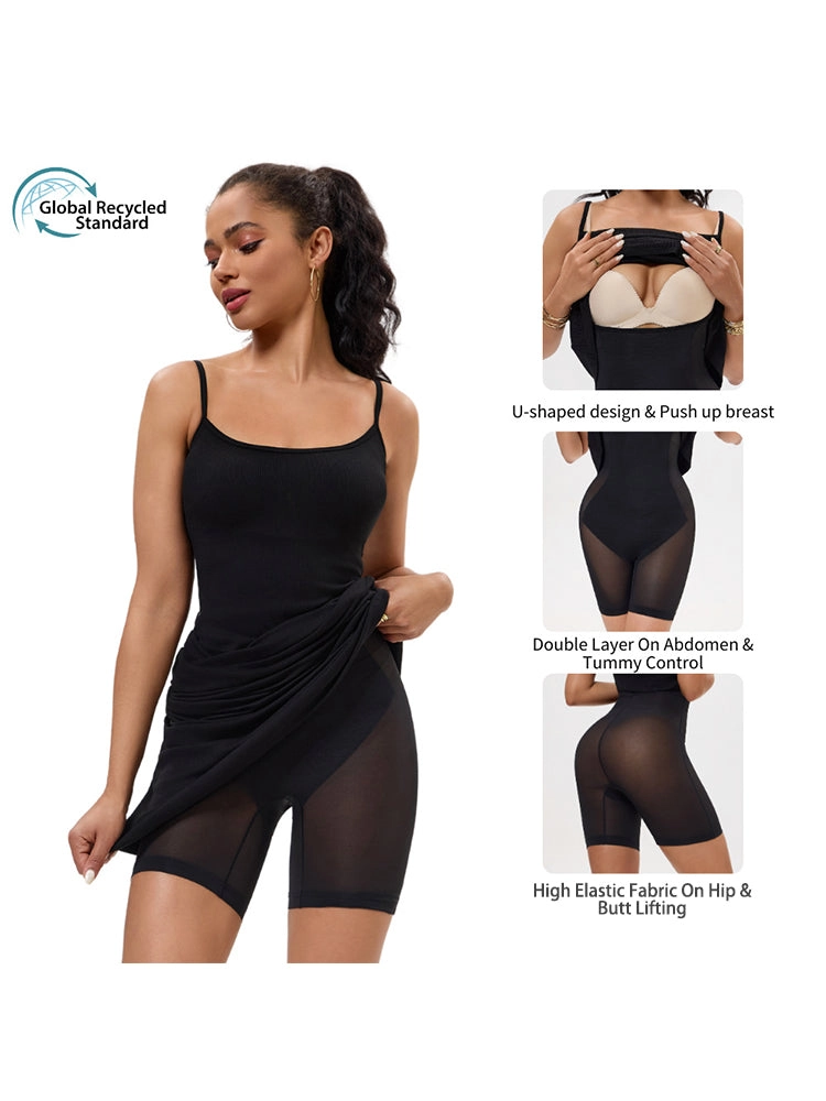 2-in-1 Shaping Bodycon Dress with Built-In Shapewear