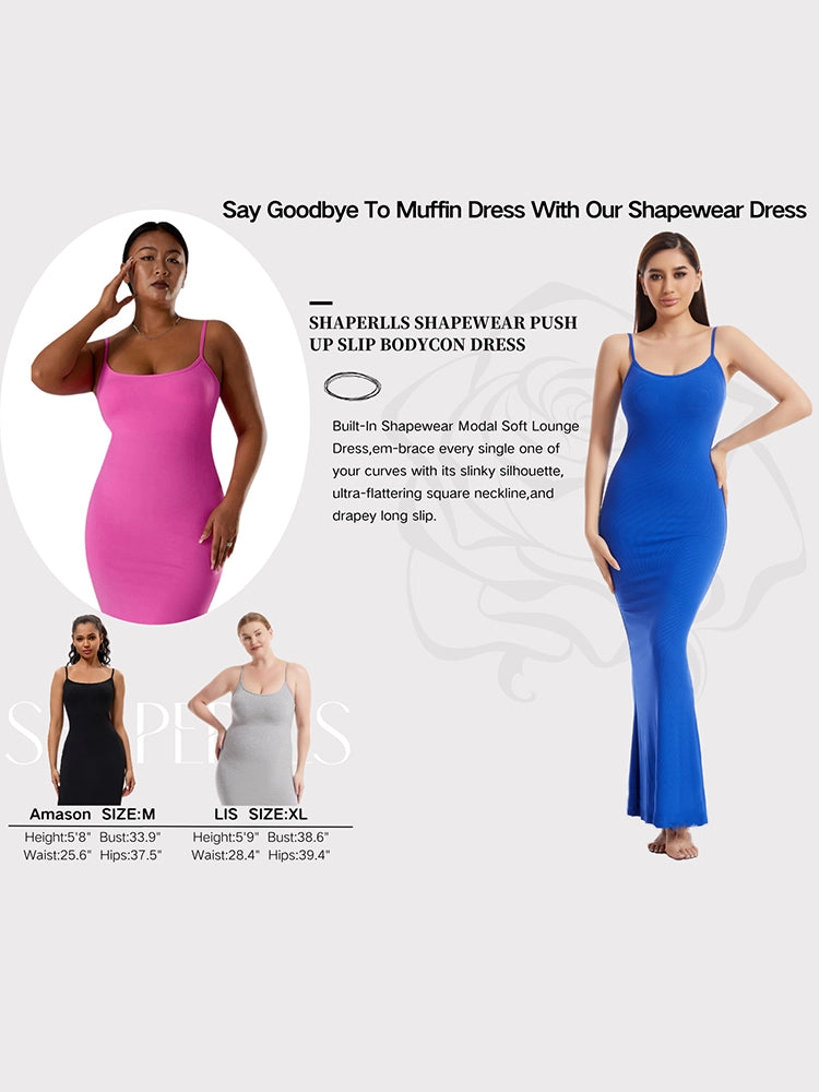 2-in-1 Shaping Bodycon Dress with Built-In Shapewear