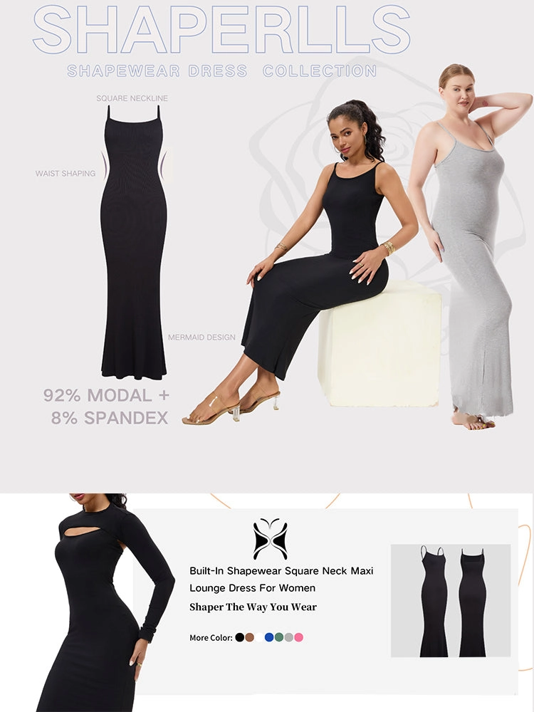 2-in-1 Shaping Bodycon Dress with Built-In Shapewear