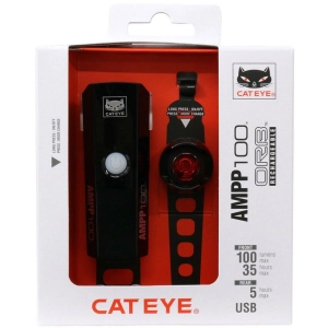 AMPP100 ORB Headlight/Taillight Set - Rechargeable Black