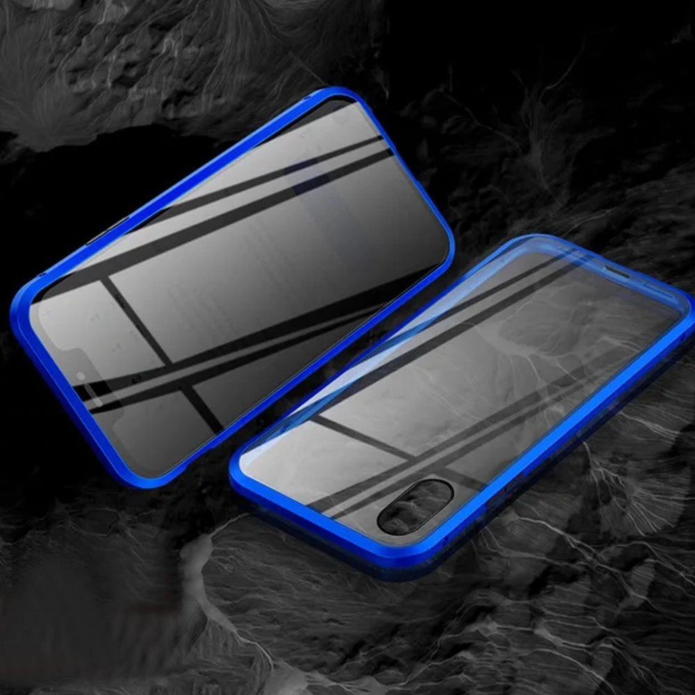 Anti Peeping Magnetic Double Privacy Metal Case for iPhone Black