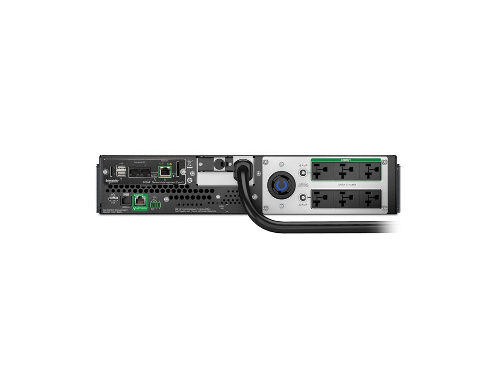 APC Smart-UPS SMT - UPS (rack-mountable) - line interactive, lithium-ion, SmartConnect port, Network Card, AVR, LCD - AC 110/120/125 SMTL3KRM2UCLNC
