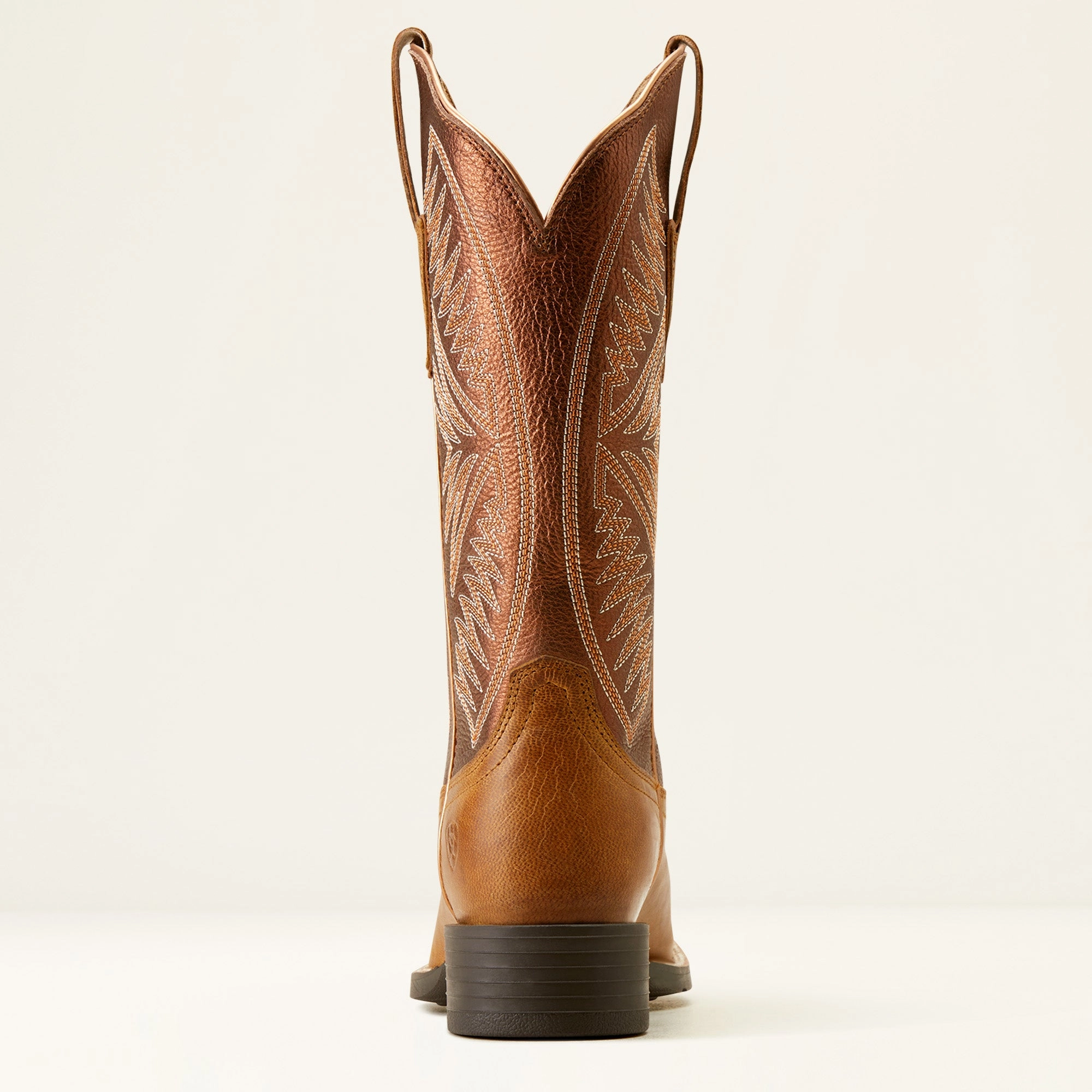 Ariat Ladies 10051066 Round Up Ruidoso Western Boots in Pearl/Burnished Chestnut