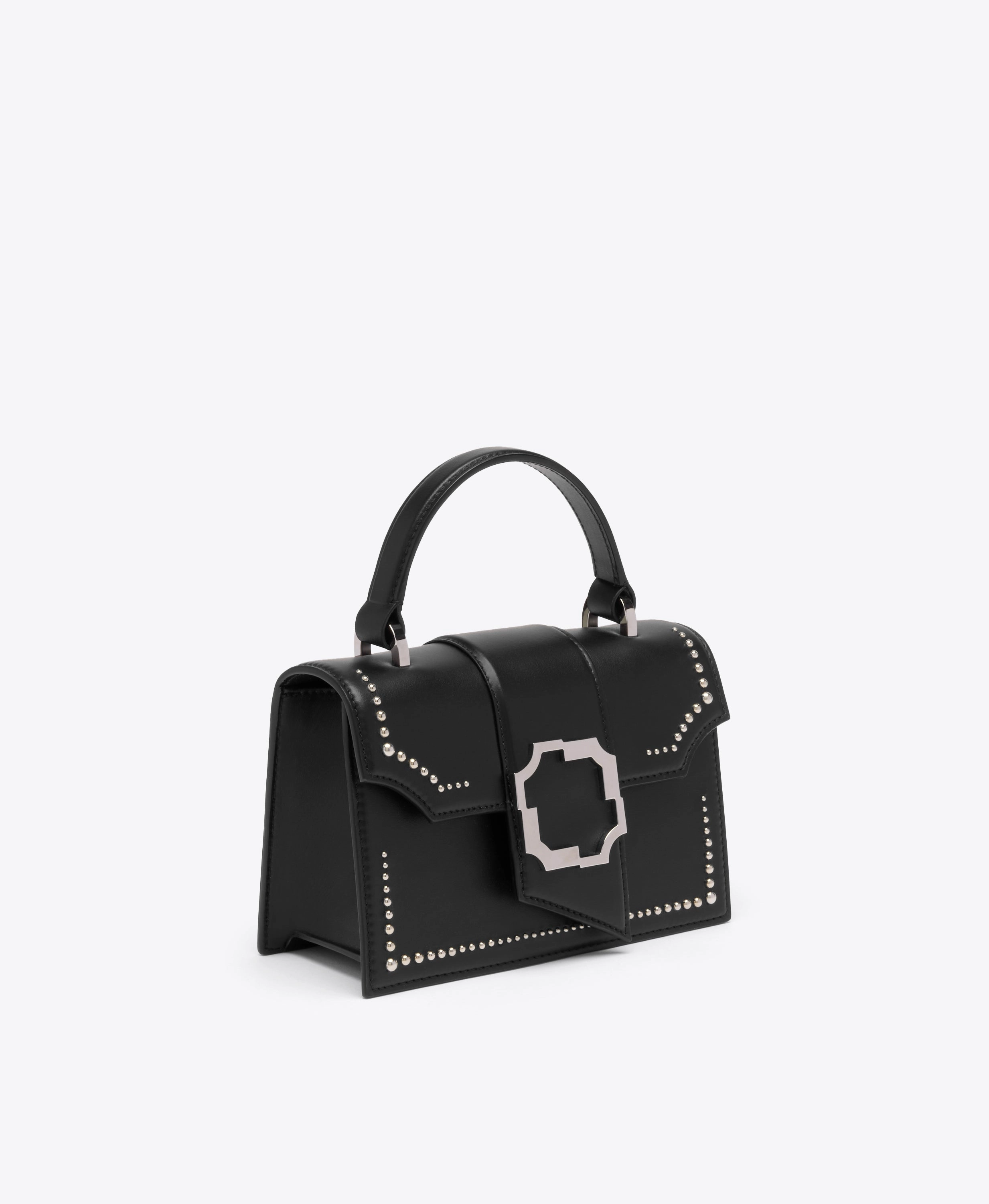 Audrey Black Studded Leather Mini Handbag