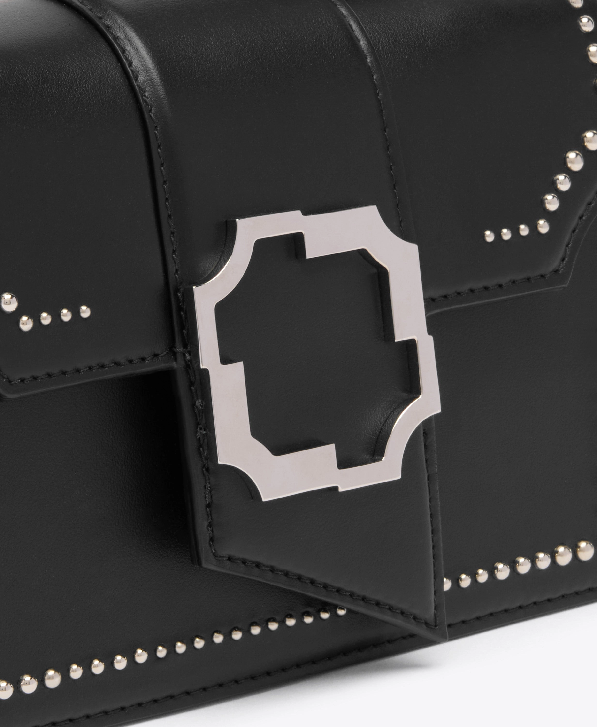 Audrey Black Studded Leather Mini Handbag