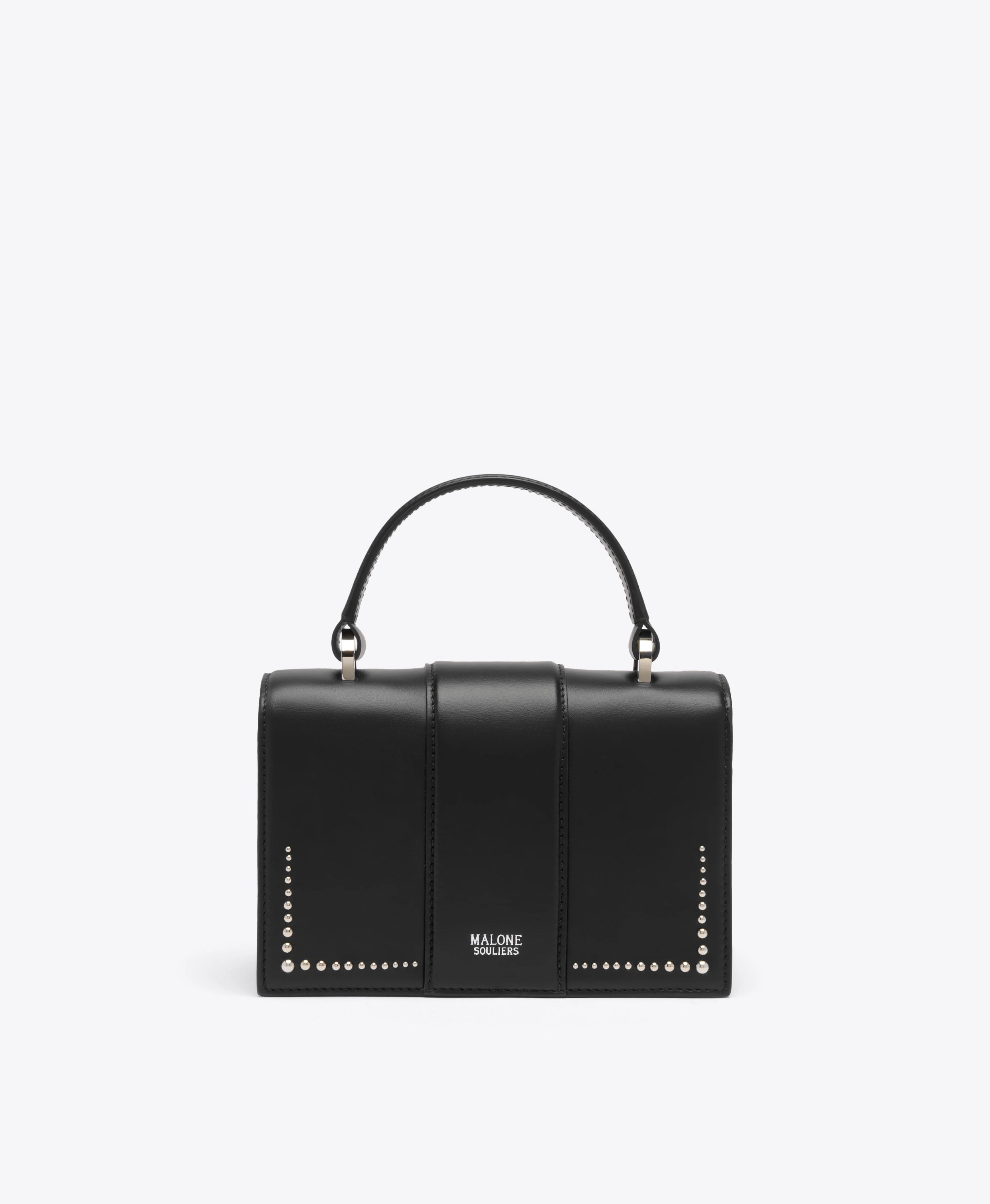 Audrey Black Studded Leather Mini Handbag