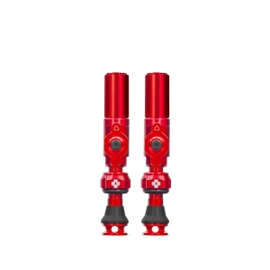 Big Bore Hybrid Tubeless Valve 60mm Pair - Red