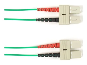 Black Box - Patch cable - SC multi-mode (M) to SC multi-mode (M) - 0.91 m - fiber optic - 50 / 125 micron - OM3 - OFNR - riser FOCMR10-SCSC-AQ-3