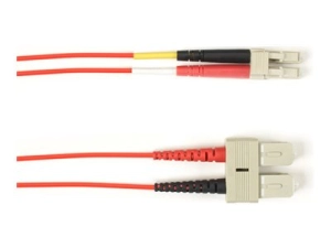 Black Box - Patch cable - TAA Compliant - SC multi-mode (M) to LC multi-mode (M) - 24.99 m - fiber optic - duplex - 50 / 125 FOLZH10-SCLC-RD-82