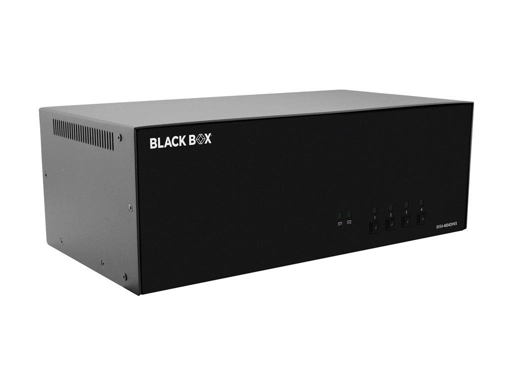 Black Box SECURE KVS4-4004DHVX - KVM / audio switch - NIAP 4.0 certified, quad-monitor, DVI, HDMI, DisplayPort, CAC - 4 x KVM