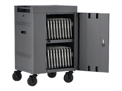 Bretford Cube Mini Charging Cart - Cart (charge only) - for 20 tablets / notebooks - lockable - welded steel - charcoal TVCM20PACC-CK