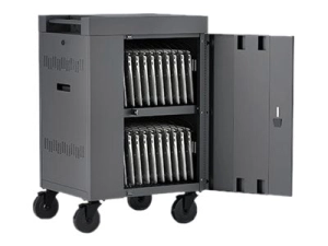 Bretford Cube Mini Charging Cart - Cart (charge only) - for 20 tablets / notebooks - lockable - welded steel - charcoal TVCM20PACC-CK
