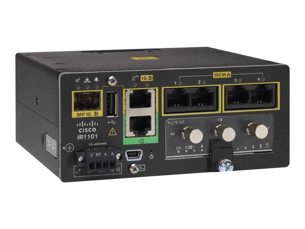Cisco Industrial Integrated Services Router 1101 - Router 4-port switch - 1GbE - WAN ports: 2 - - remanufactured IR1101-A-K9-RF