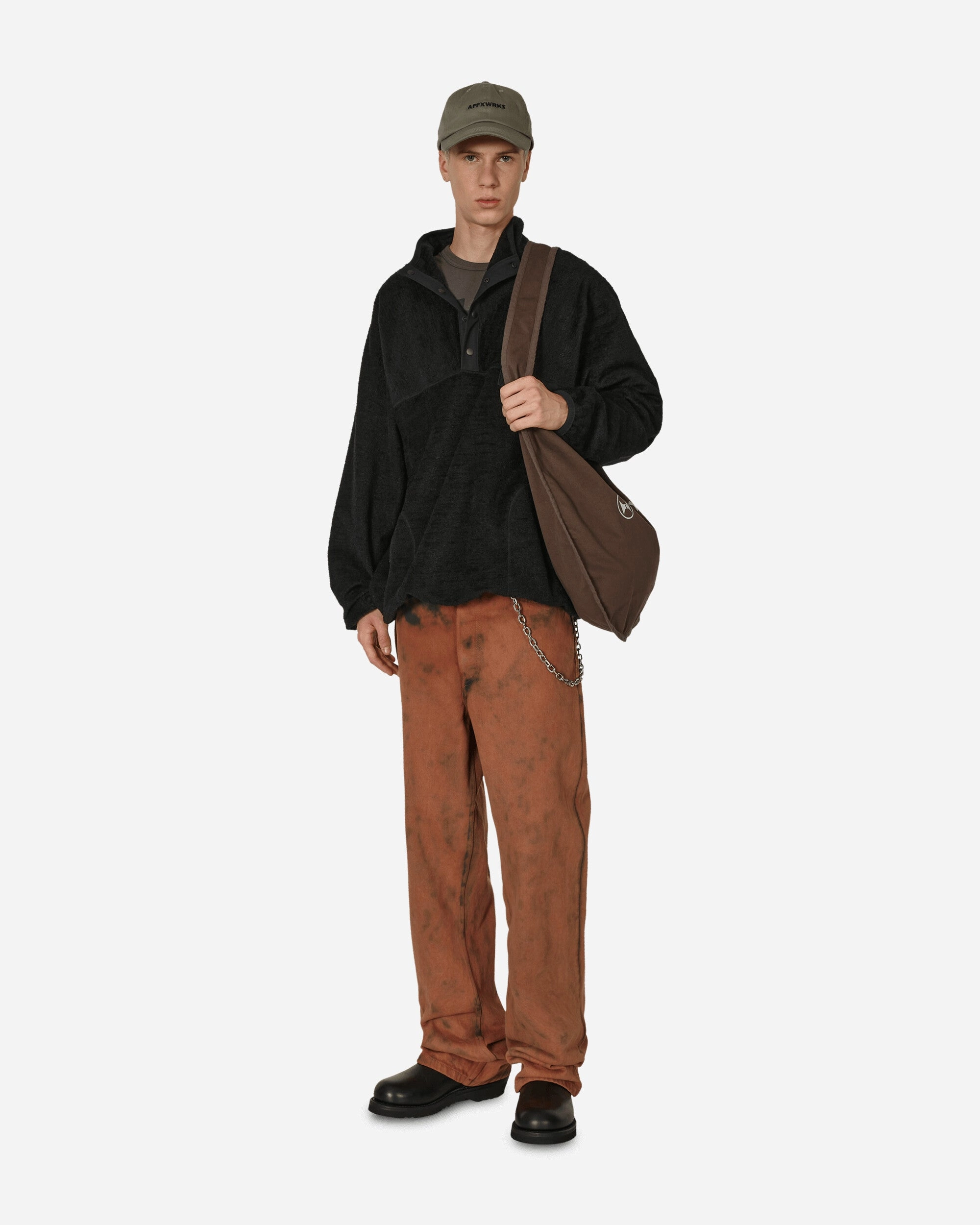 Cotton Fleece Pullover Black