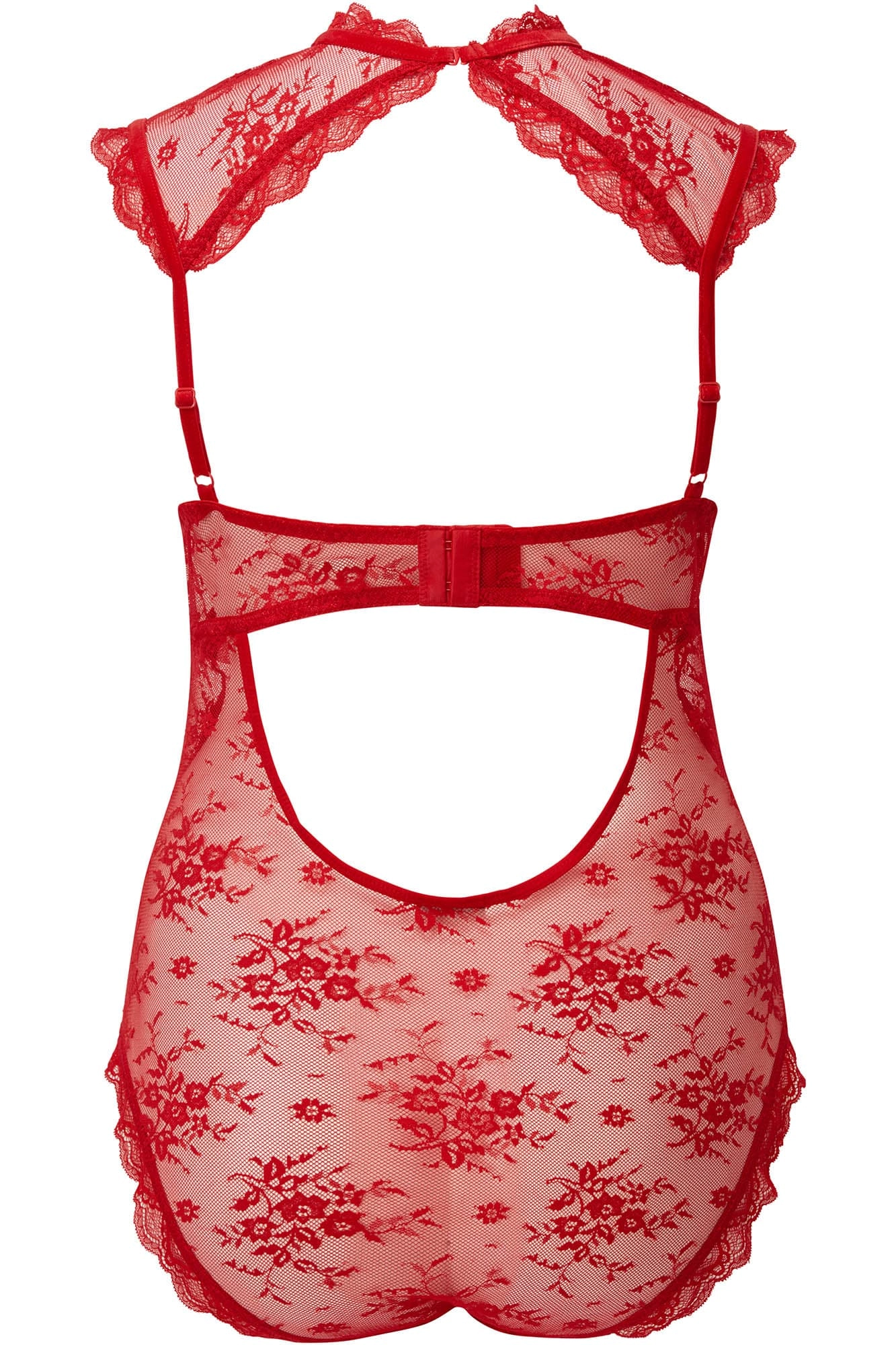 Dark Desire Lace Bodysuit [SCARLET]
