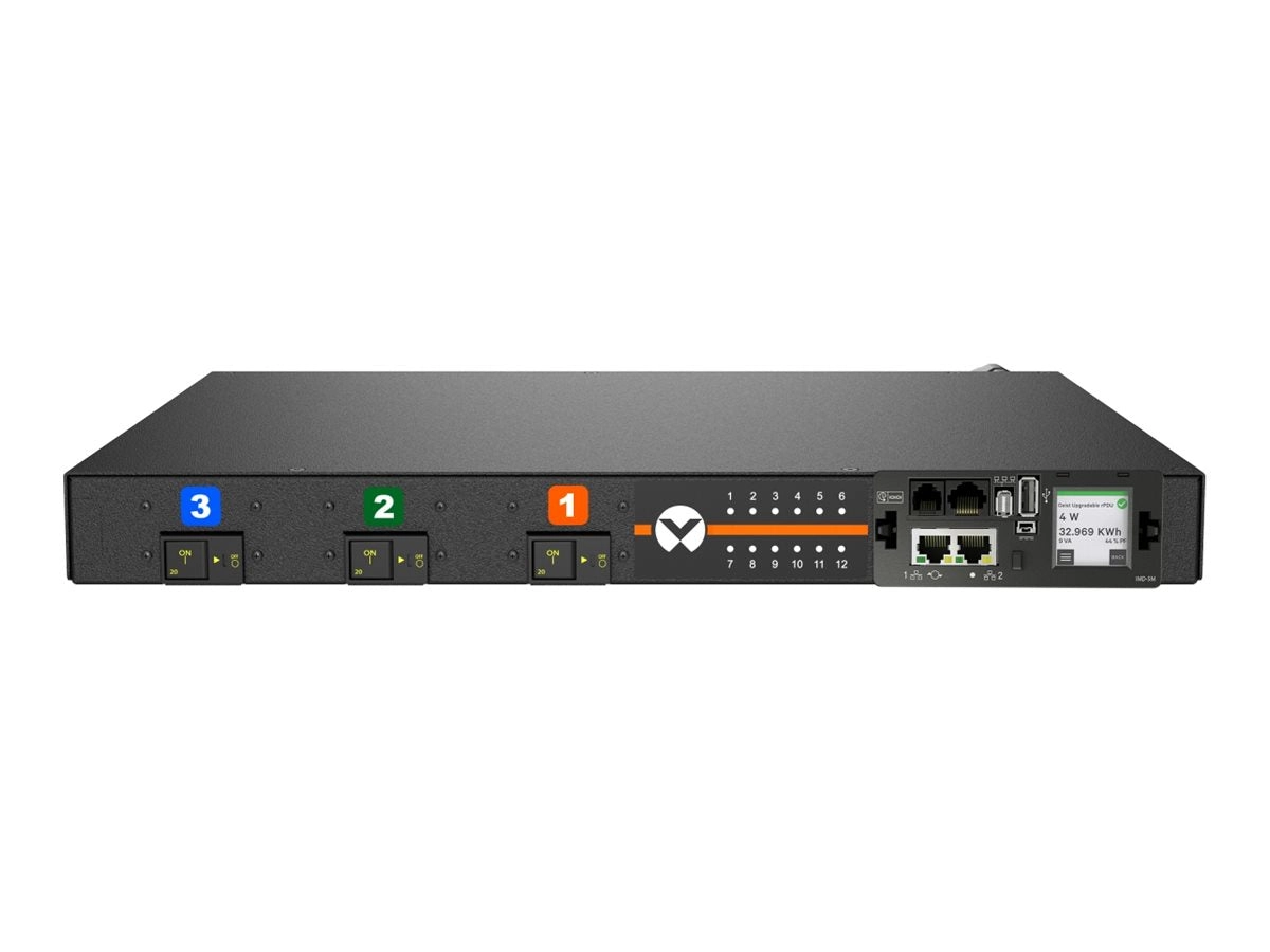 Geist Monitored Outlet Level EC MNR5M1R6-12CF18-4CS15A0H10-S - Power distribution unit (rack-mountable) - AC 200-240 V - 10 kW VP6N41A0