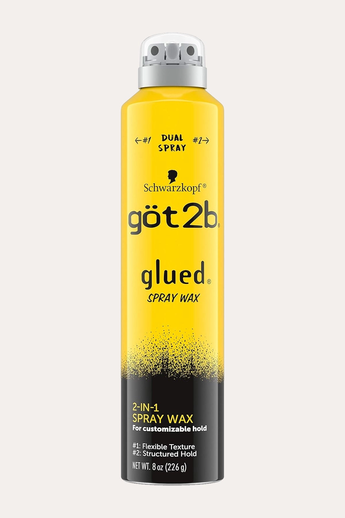 GOT2B GLUED SPRAY WAX WITH 2IN1 DUAL SPRAY NOZZLE 8oz