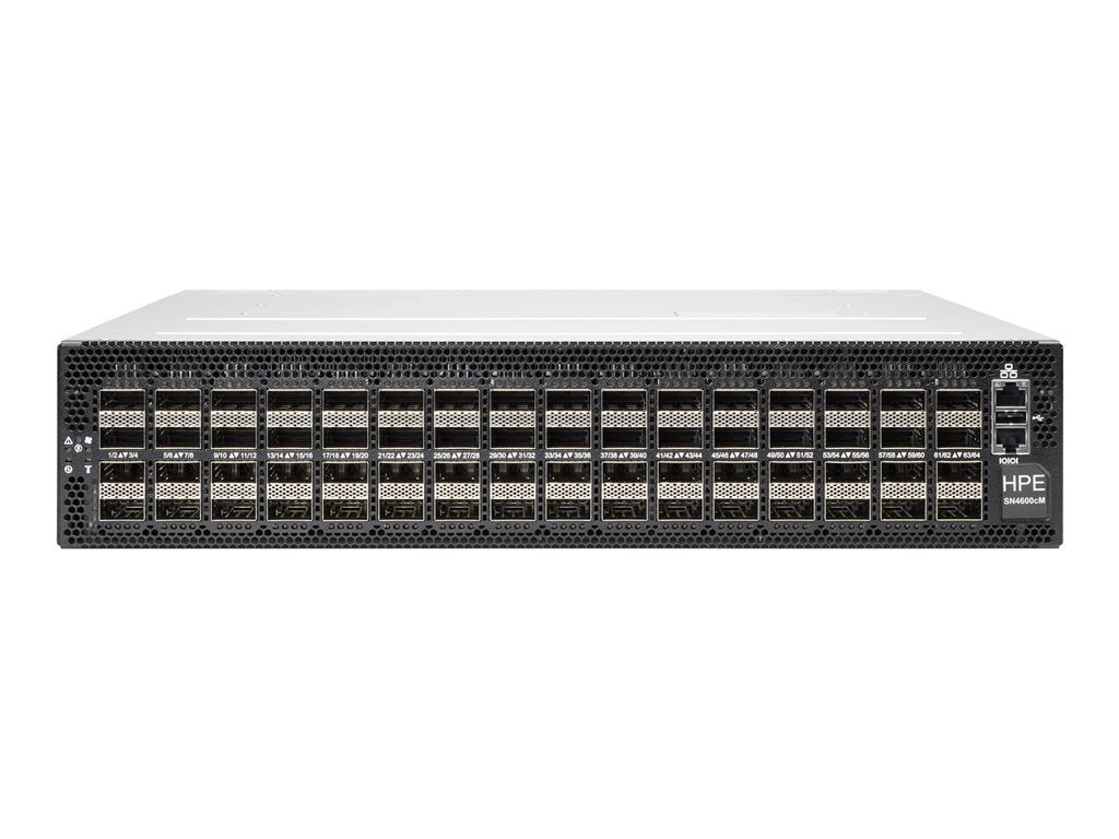 HPE SN4600cM 100GbE 64QSFP28 Switch - Switch - L3 - managed - 64 x 100 Gigabit QSFP28 - back to front airflow - rack-mountable R6R24A