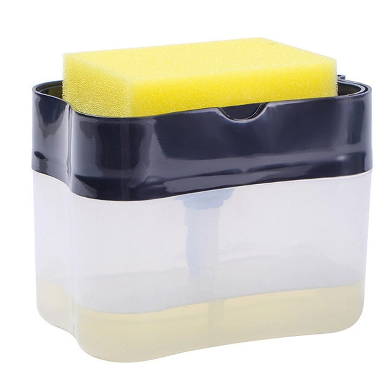 Kitchen Tool Sponge Manual Press Cleaning Liquid Hand Soap Dispenser