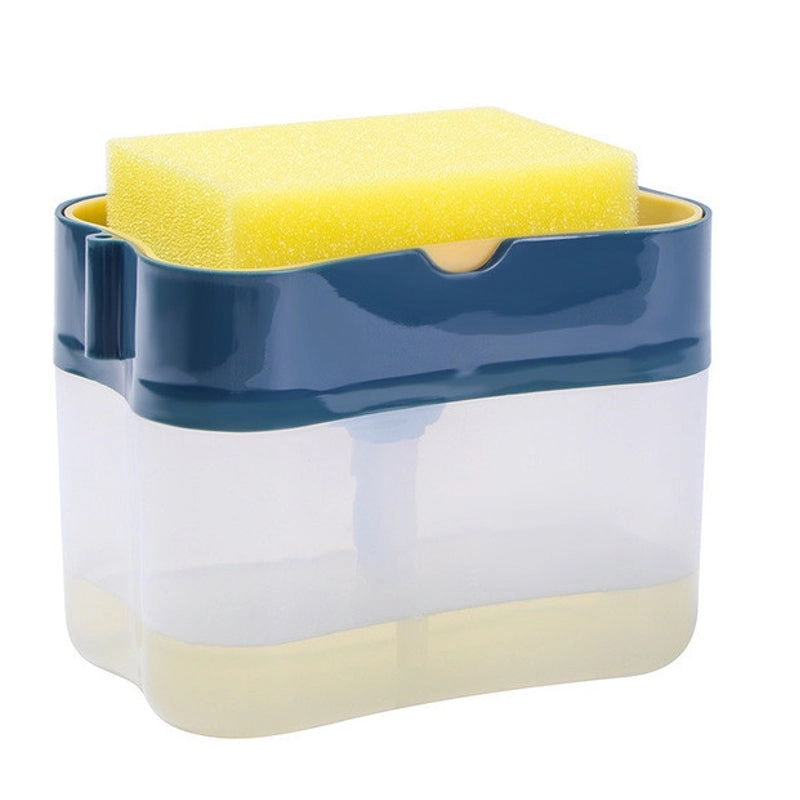 Kitchen Tool Sponge Manual Press Cleaning Liquid Hand Soap Dispenser