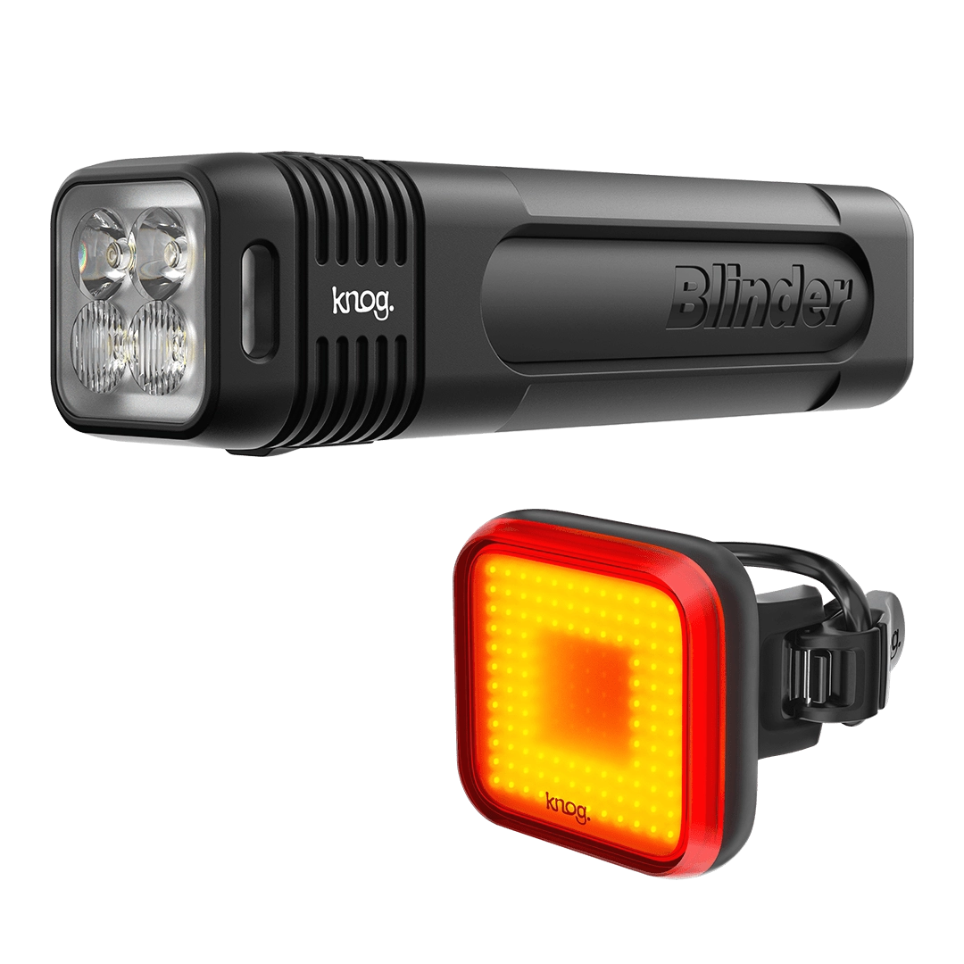Knog Blinder 900 and Blinder Square Front and Rear Light Set