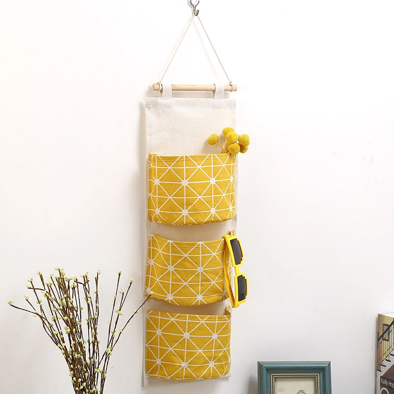 Layer 3 Storage Hanging Multi-layer Hanging Pocket Cotton