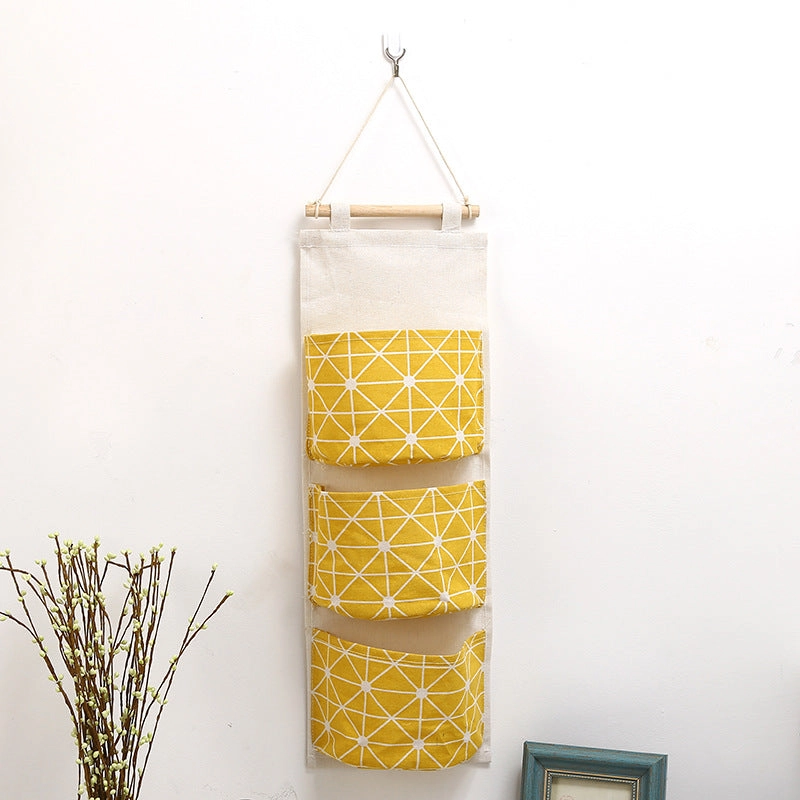 Layer 3 Storage Hanging Multi-layer Hanging Pocket Cotton