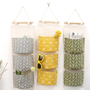 Layer 3 Storage Hanging Multi-layer Hanging Pocket Cotton