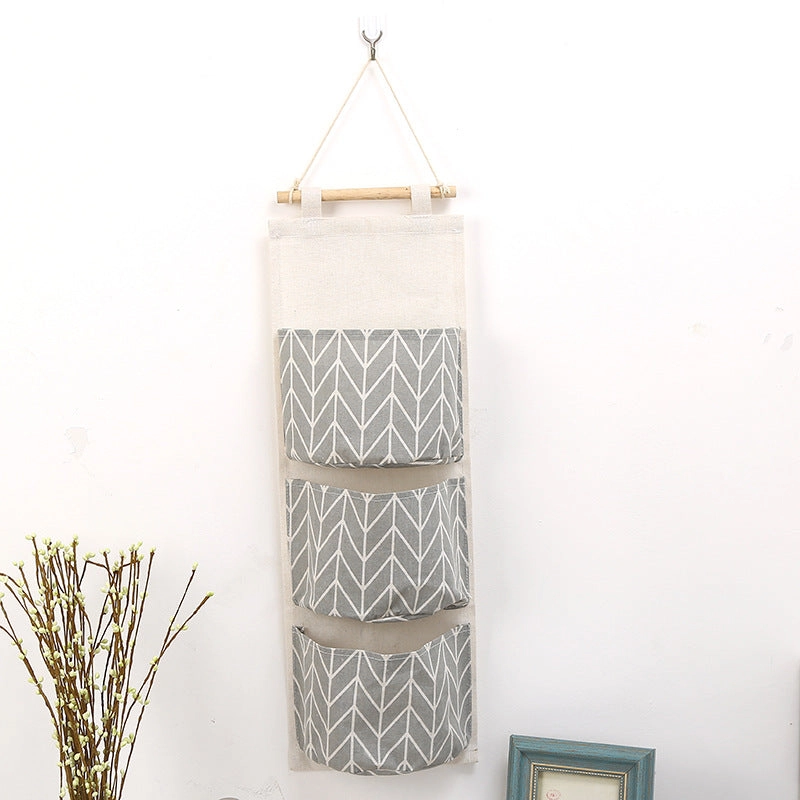 Layer 3 Storage Hanging Multi-layer Hanging Pocket Cotton
