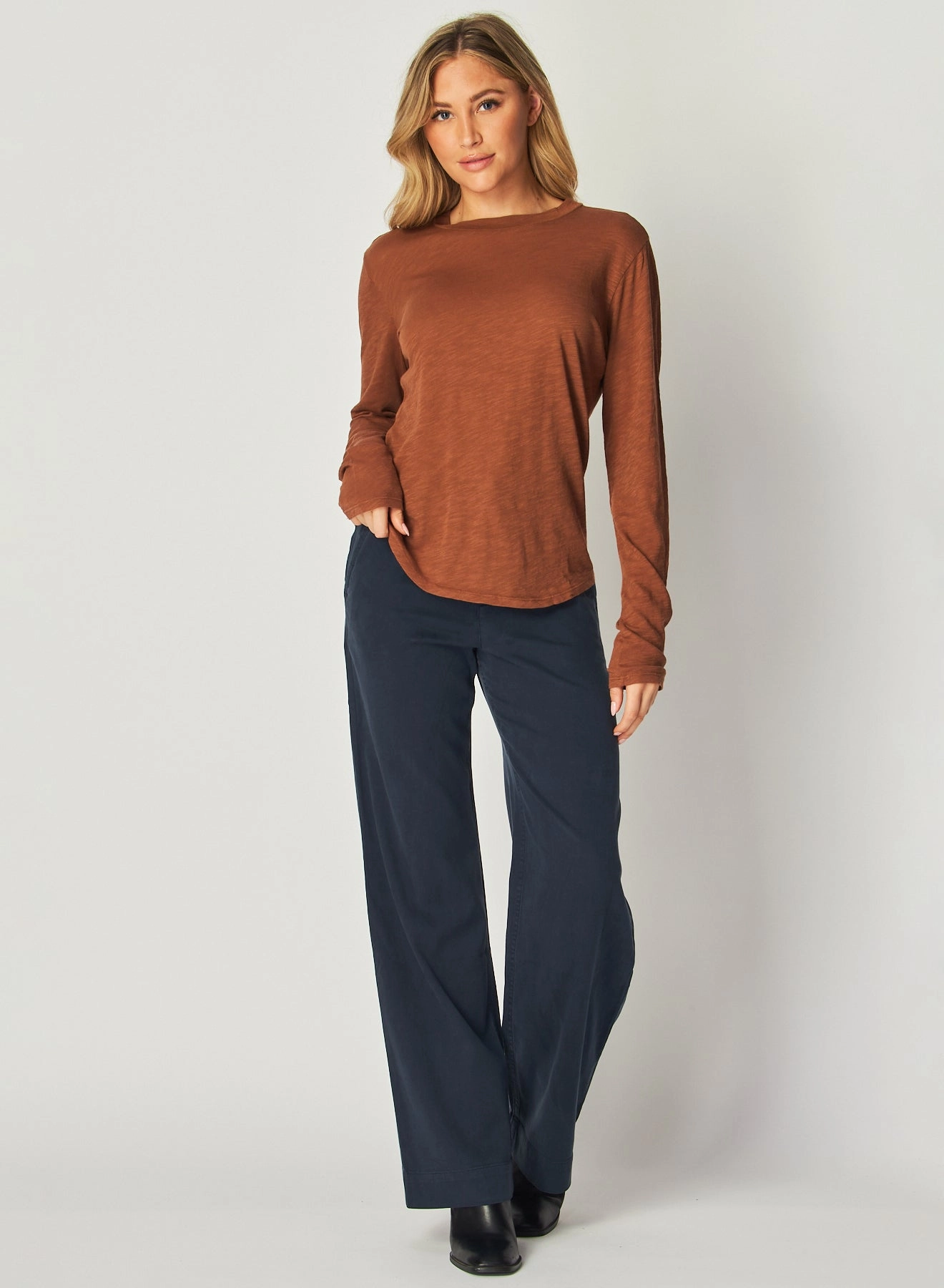 Long Sleeve Crew Tee - Twilight Gold