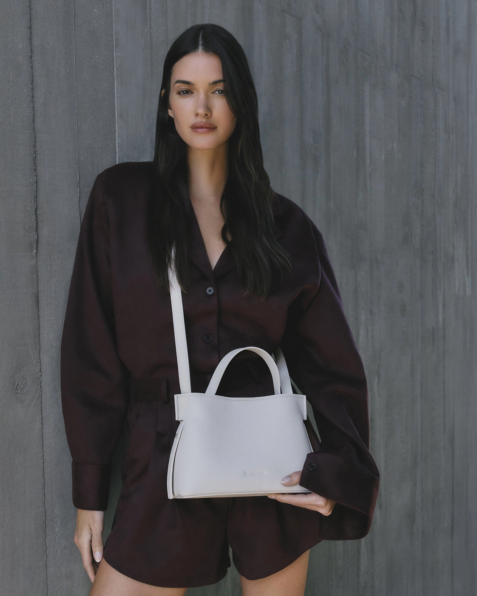 MISHI CROSSBODY BAG OFF WHITE LEATHER