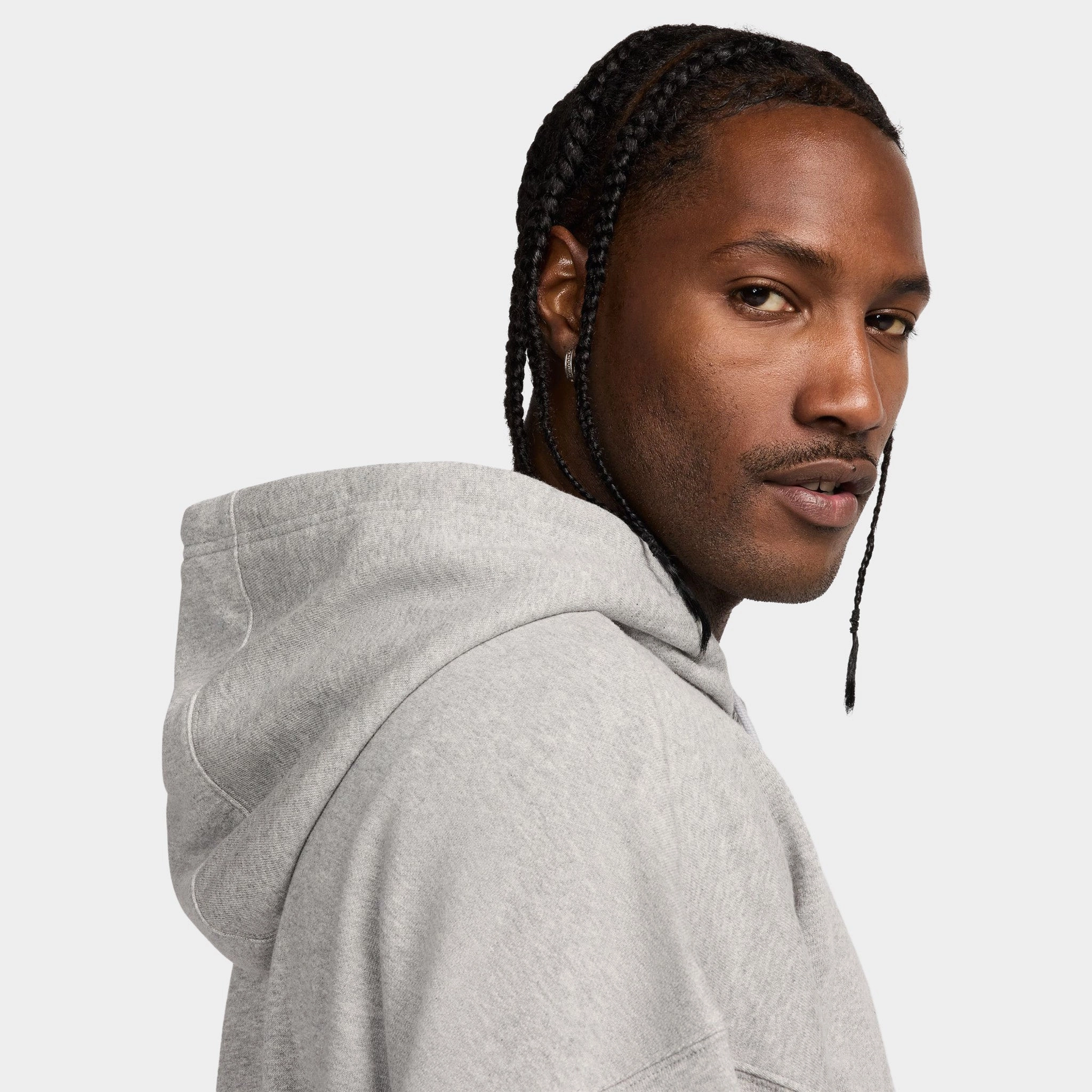 Nike Sportswear Club Fleece Oversized Pullover Hoodie / Dark Grey Heather