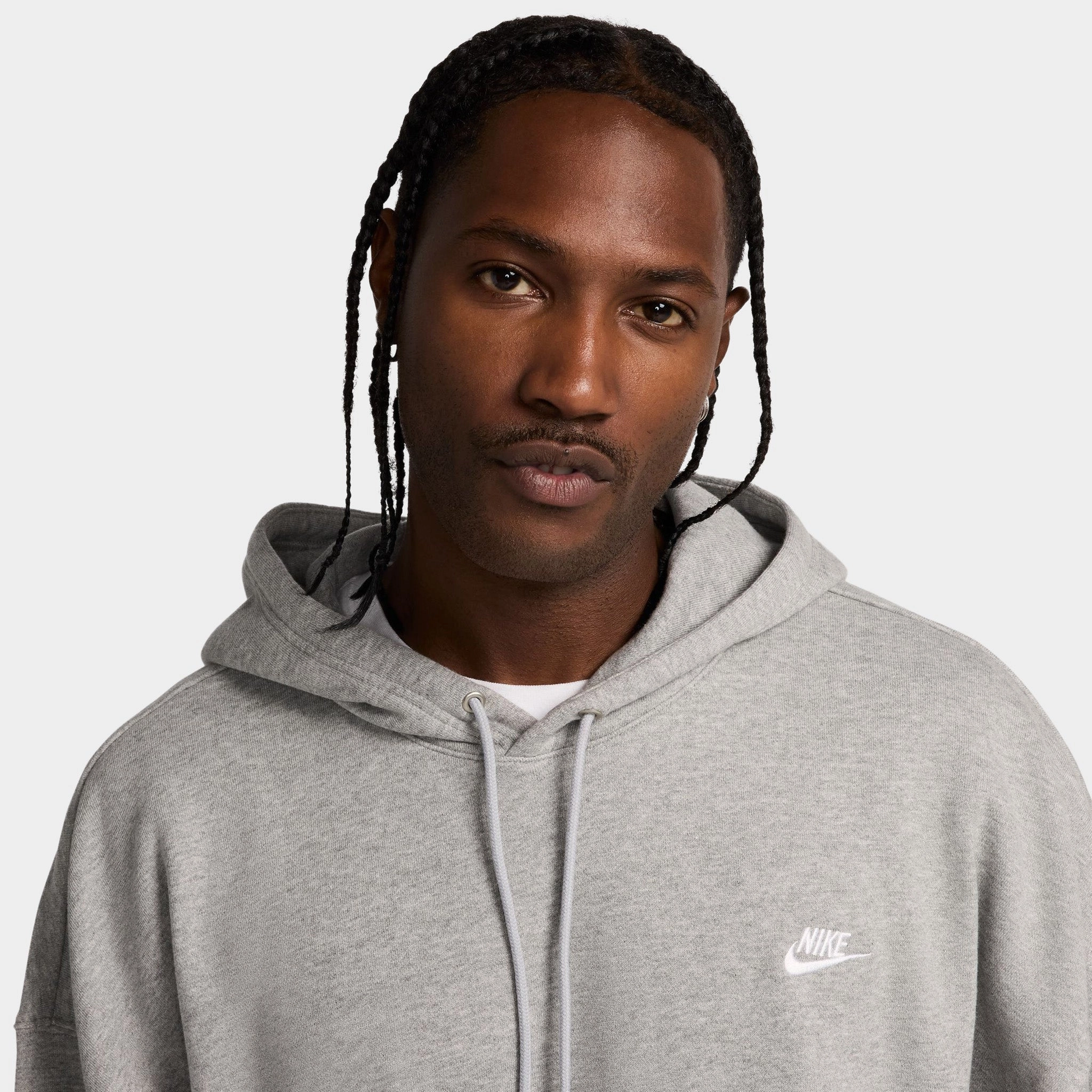 Nike Sportswear Club Fleece Oversized Pullover Hoodie / Dark Grey Heather