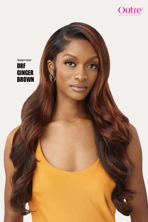 OUTRE AIRTIED HUMAN HAIR BLEND 100% FULLY HAND TIED WIG - GLAM WAVES 28"
