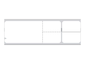 PDC Healthcare V-Notch - Paper - permanent adhesive - white - 104.8 x 30.2 mm 9600 label(s) (8 roll(s) x 1200) labels TD-SQBLSTRBD