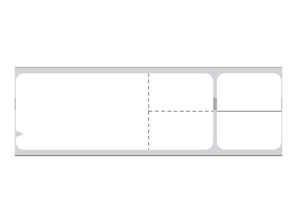 PDC Healthcare V-Notch - Paper - permanent adhesive - white - 104.8 x 30.2 mm 9600 label(s) (8 roll(s) x 1200) labels TD-SQBLSTRBD