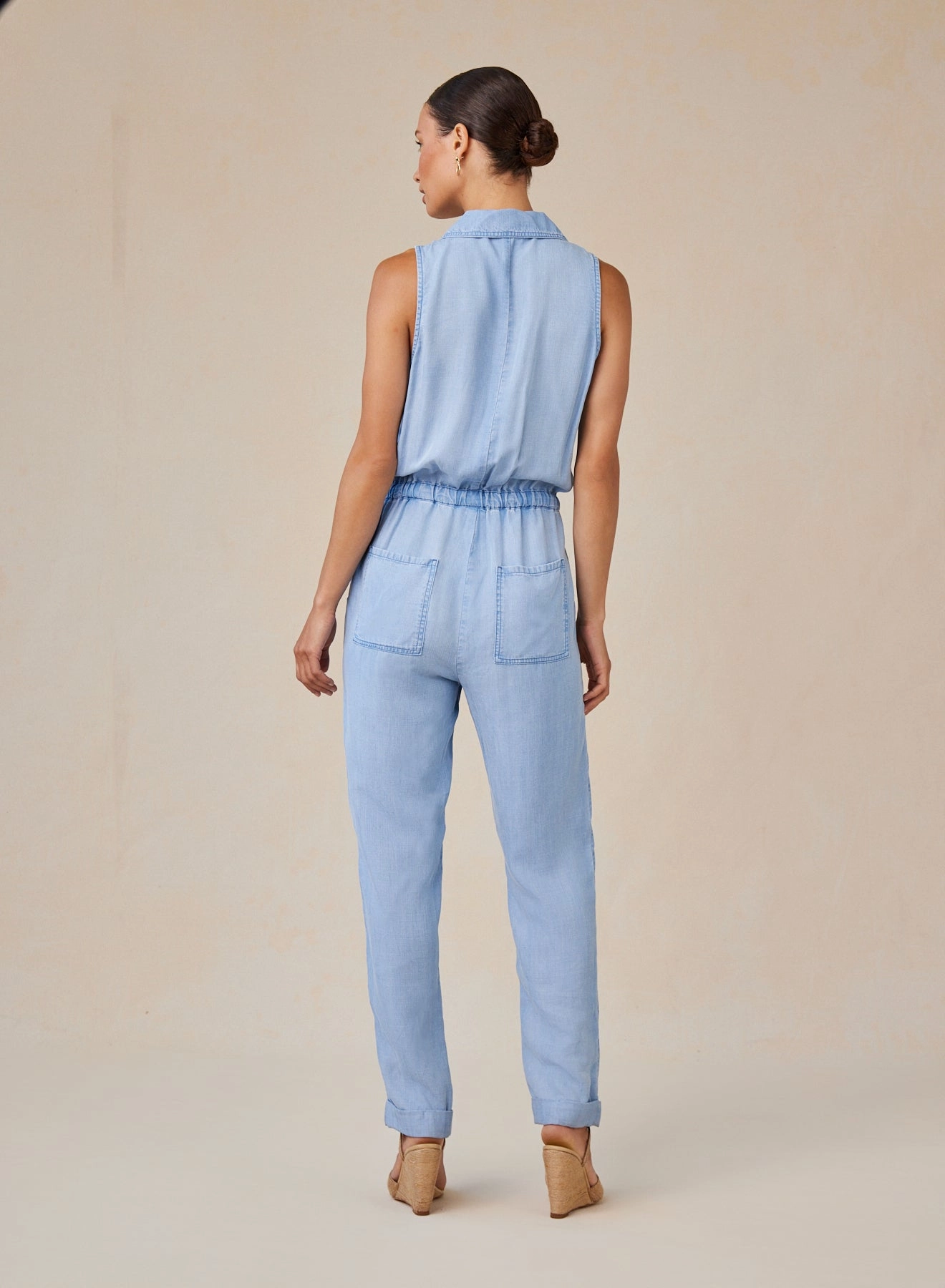 Pocket Jumpsuit - Coastal Spray Wash