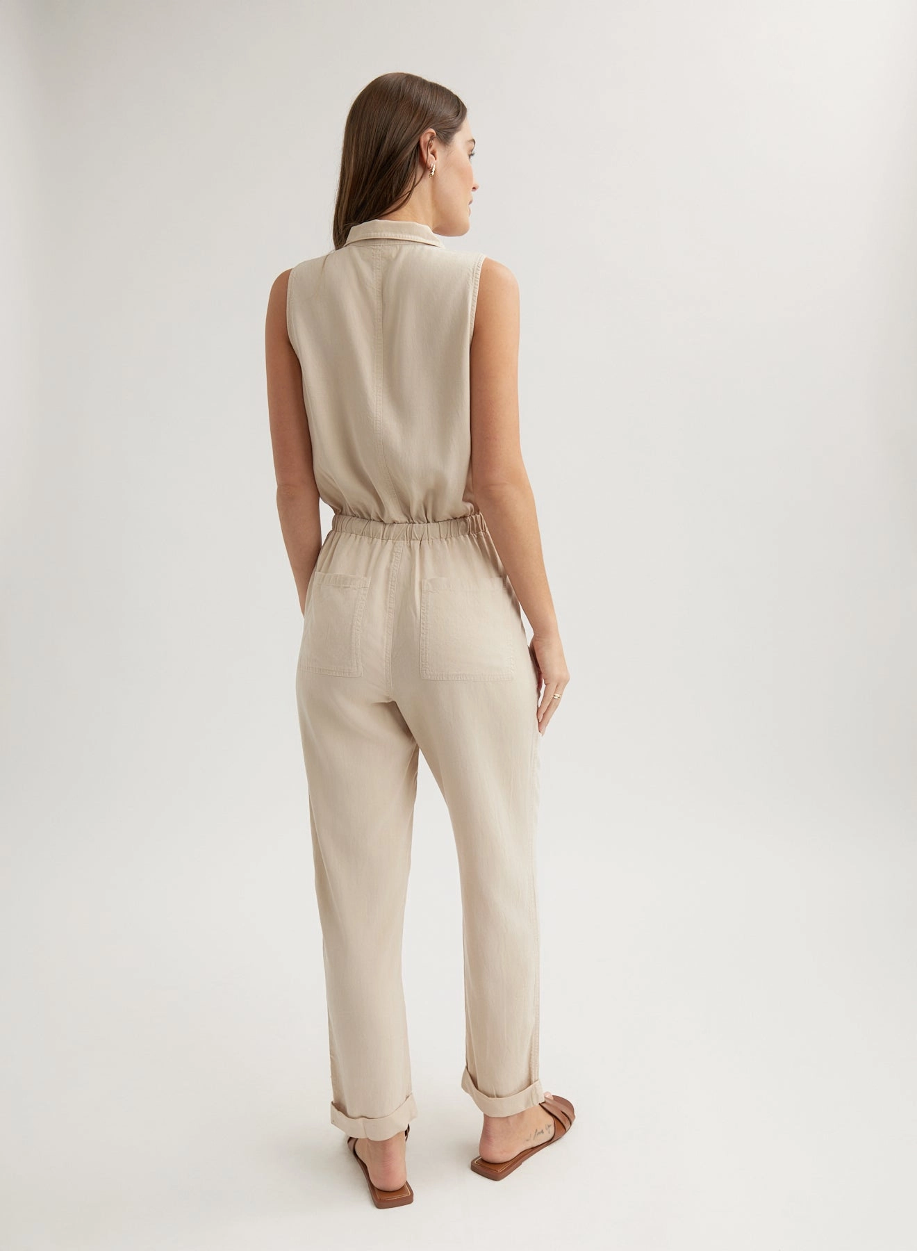 Pocket Jumpsuit - Linen Sand