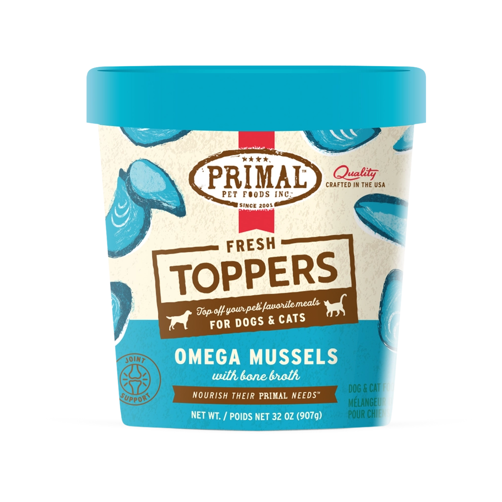 Primal Fresh Toppers Omega Mussels Recipe for Dogs & Cats