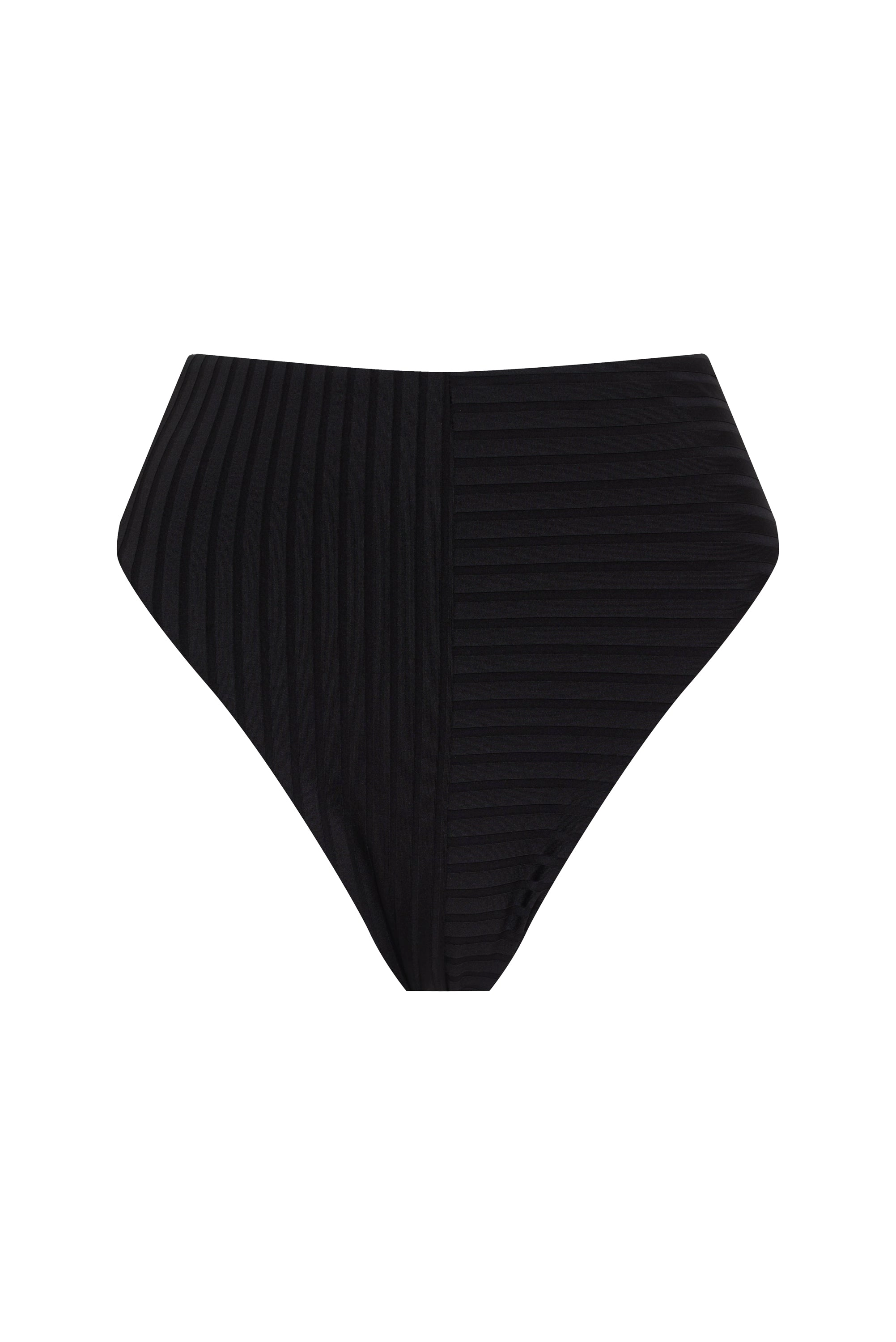 Refresh Rib High Rise Bikini Bottom Black