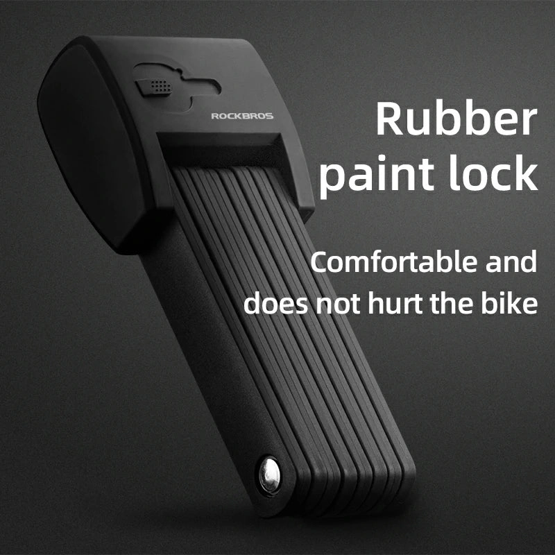 ROCKBROS Folding Bike Lock Smart Fingerprint Heavy Duty Anti Theft Bike Lock