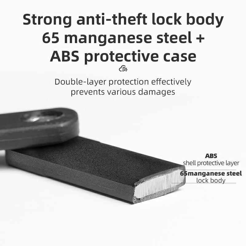 ROCKBROS Folding Bike Lock Smart Fingerprint Heavy Duty Anti Theft Bike Lock