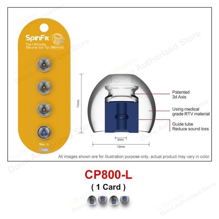 SpinFit Silicone Eartips CP800 for 3-3.5mm ear nozzle