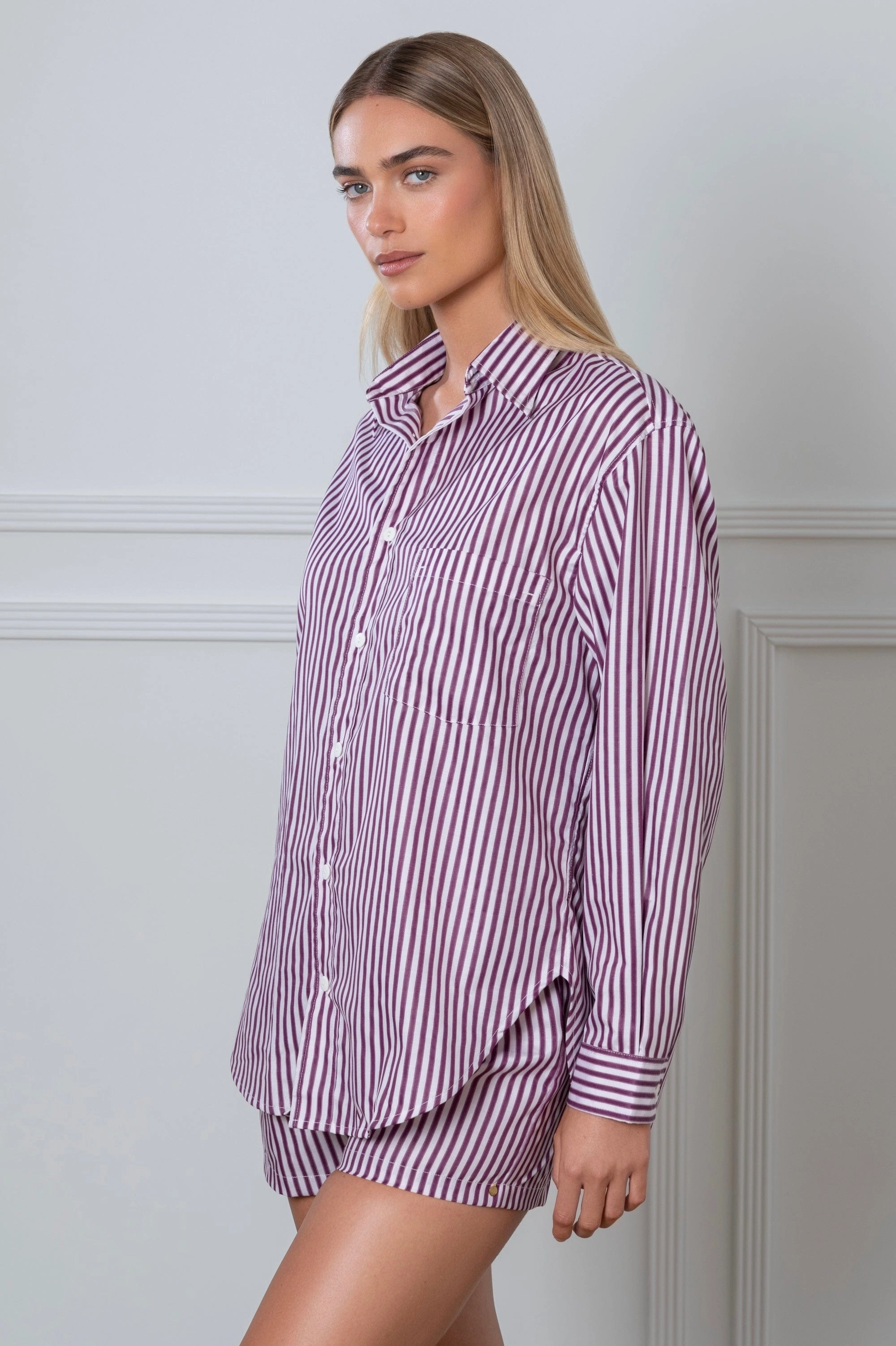 Striped Shirt Plum