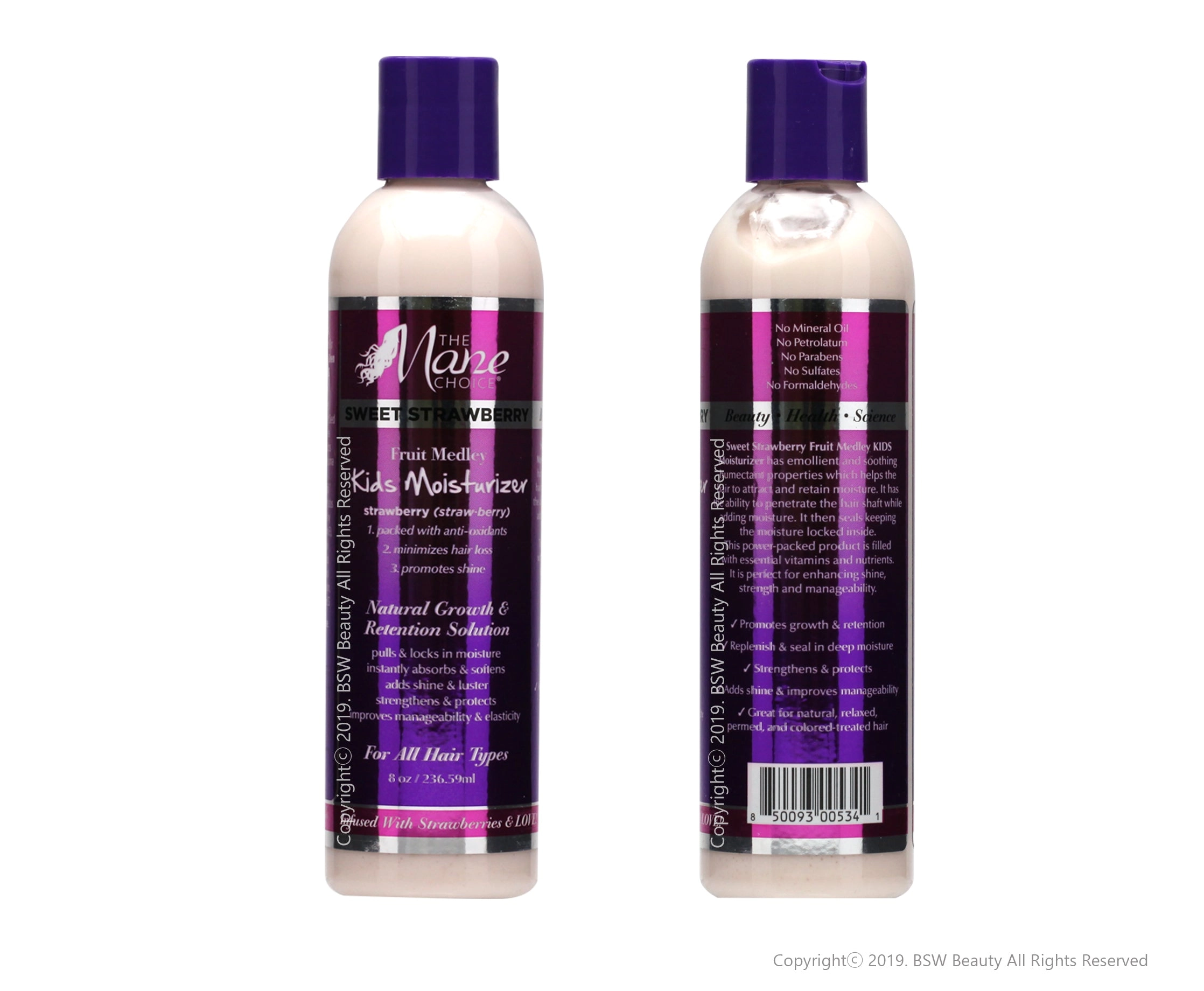 THE MANE CHOICE KIDS SWEET STRAWBERRY FRUIT MEDLEY KIDS MOISTURIZER 8oz