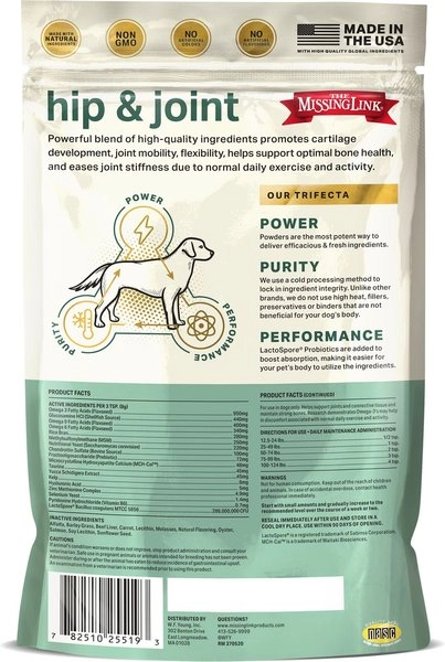 The Missing Link Hip & Joint Powder Supplement for Dogs