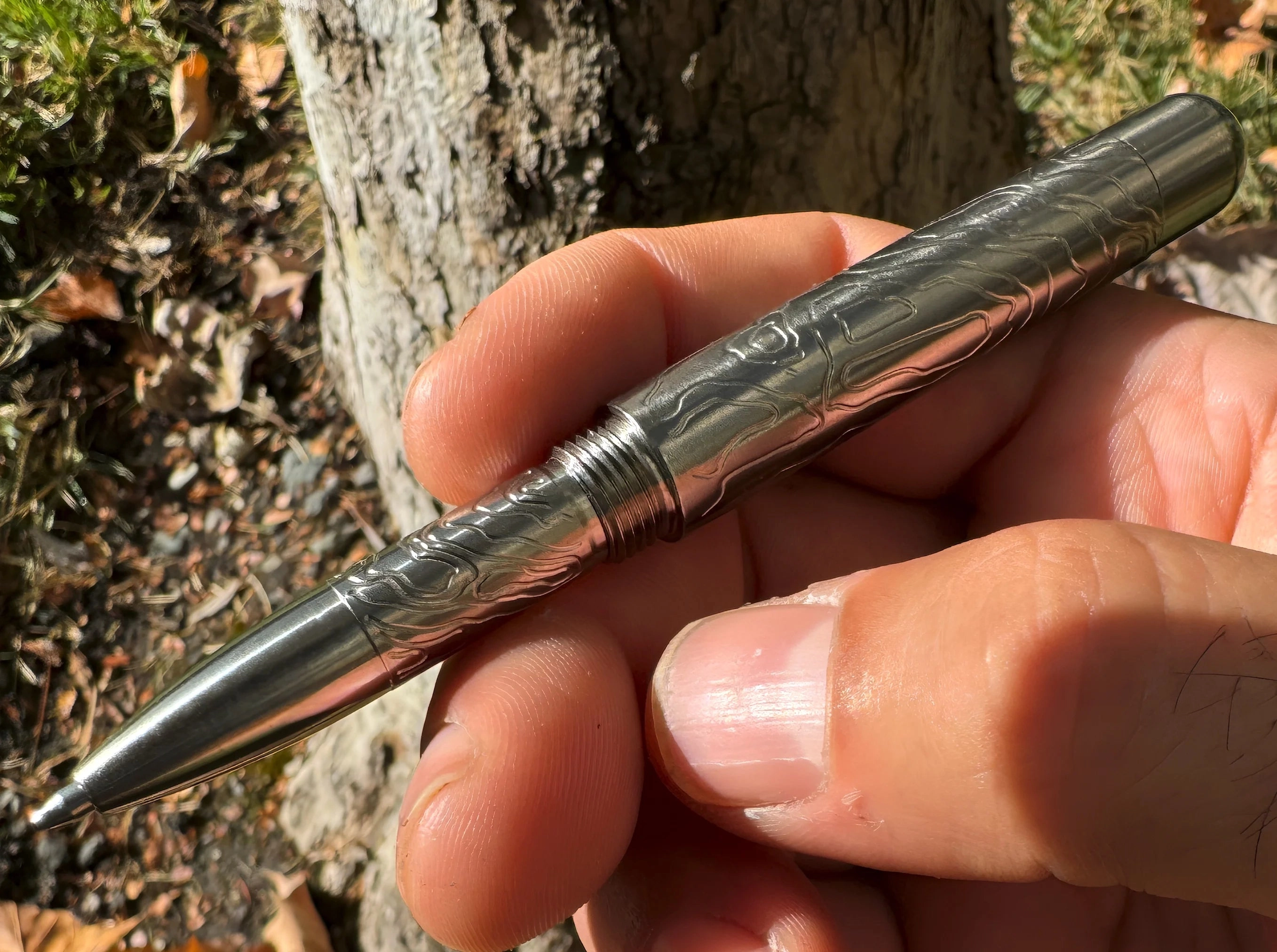Titanium Embassy Pen ( Rev 8 ) - Topography Edition