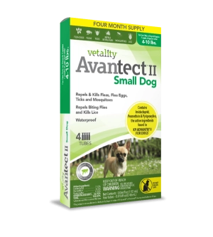 Vetality Avantect II Monthly Topical Flea and Tick Treatment for Small Dogs